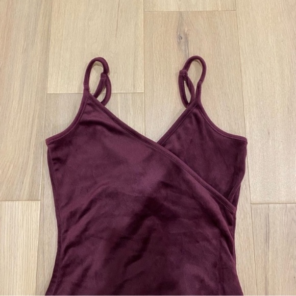 Garage | Purple Velvet V Neck Bodysuit 💜 - Picture 1 of 6